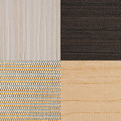 Image showing Set of brown vinyl samples