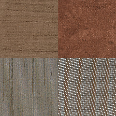 Image showing Set of brown vinyl samples