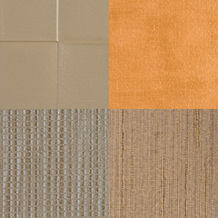 Image showing Set of brown vinyl samples