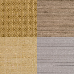 Image showing Set of brown vinyl samples