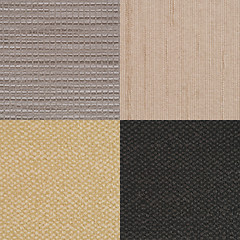 Image showing Set of brown vinyl samples