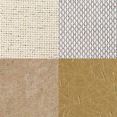 Image showing Set of brown vinyl samples