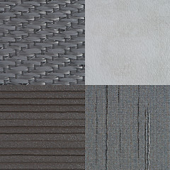 Image showing Set of grey vinyl samples