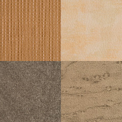 Image showing Set of brown vinyl samples
