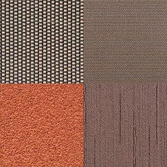 Image showing Set of brown vinyl samples