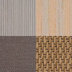 Image showing Set of brown vinyl samples