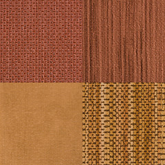 Image showing Set of brown vinyl samples