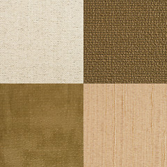 Image showing Set of brown vinyl samples