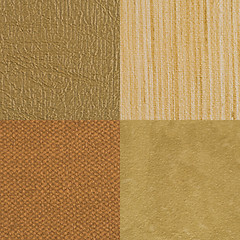 Image showing Set of brown vinyl samples