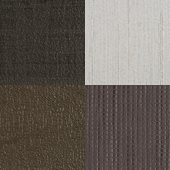 Image showing Set of brown vinyl samples