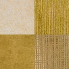 Image showing Set of brown vinyl samples