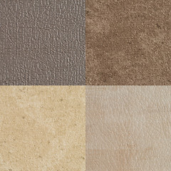 Image showing Set of brown vinyl samples