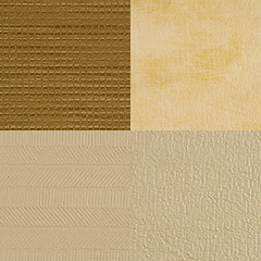 Image showing Set of brown vinyl samples