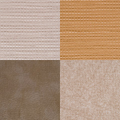 Image showing Set of brown vinyl samples