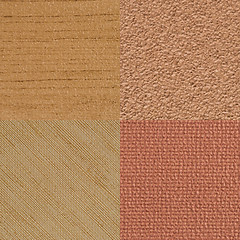 Image showing Set of brown vinyl samples