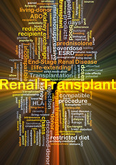 Image showing Renal transplant background concept glowing