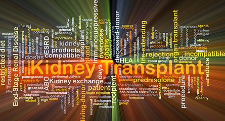 Image showing Kidney transplant background concept glowing