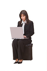 Image showing Businesswoman with laptop