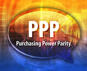 Image showing PPP acronym word speech bubble illustration