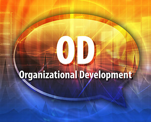 Image showing OD acronym word speech bubble illustration