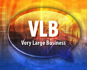 Image showing VLB acronym word speech bubble illustration