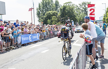 Image showing The Cyclist Daniel Teklehaimanot - Tour de France 2015