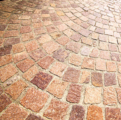 Image showing  cracked  step   brick in  italy old wall and texture material t