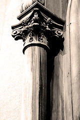 Image showing abstract old column in the  country  of europe italy and marble 