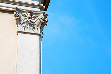 Image showing abstract old column in the  country  of europe  brick