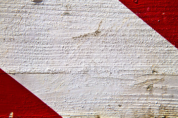 Image showing   arsizio abstract wood italy  lombardy white red stripe