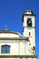 Image showing caidate old  and church tower bell sunny day