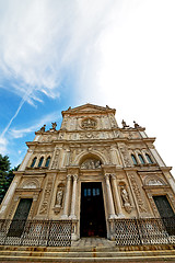 Image showing  exterior old architecture in   milan   sunlight