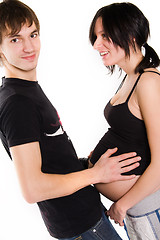 Image showing young couple expecting a baby