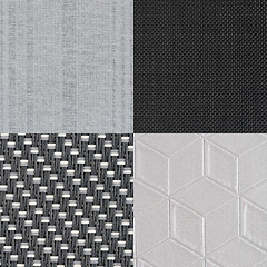 Image showing Set of grey vinyl samples