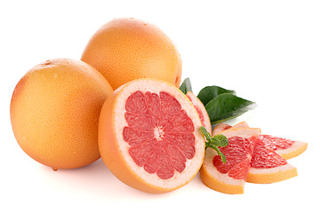 Image showing Ripe red grapefruit