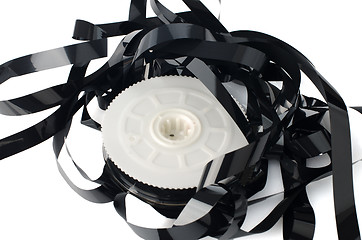 Image showing Pile of videotape reels