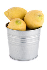 Image showing Bucket with lemons