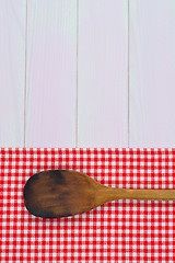 Image showing Kitchenware on red towel