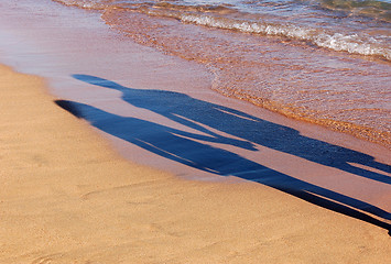 Image showing Brother and sister holding hands