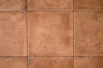 Image showing Ocher stone tile wall 