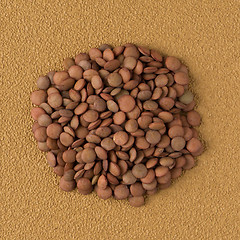 Image showing Circle of lentils