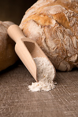 Image showing Rustic bread and wheat