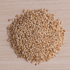 Image showing Circle of sesame seeds