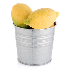 Image showing Bucket with lemons