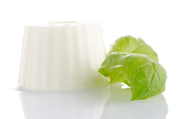 Image showing White fresh cheese 