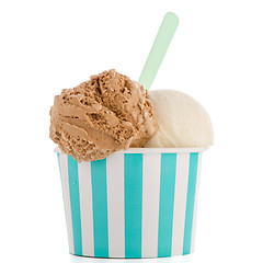 Image showing Ice cream scoop in paper cup