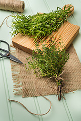 Image showing Rosemary and thyme