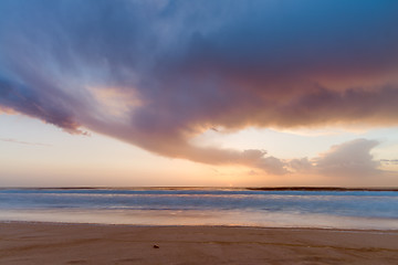 Image showing Sunset from the beach