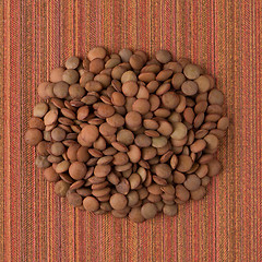 Image showing Circle of lentils