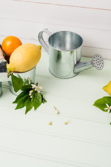 Image showing Limes on wooden table